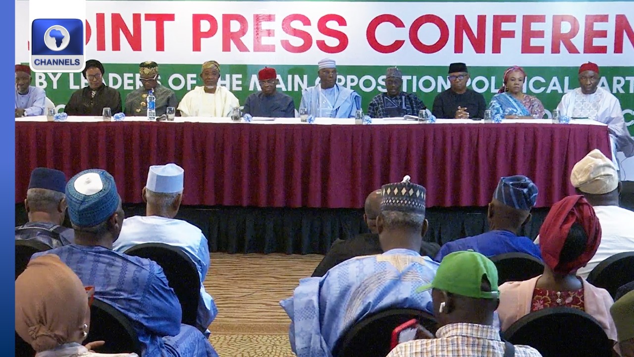 FULL VIDEO: Atiku, Obi, Amaechi, Other Opposition Leaders Hold Joint Press Conference In Abuja
