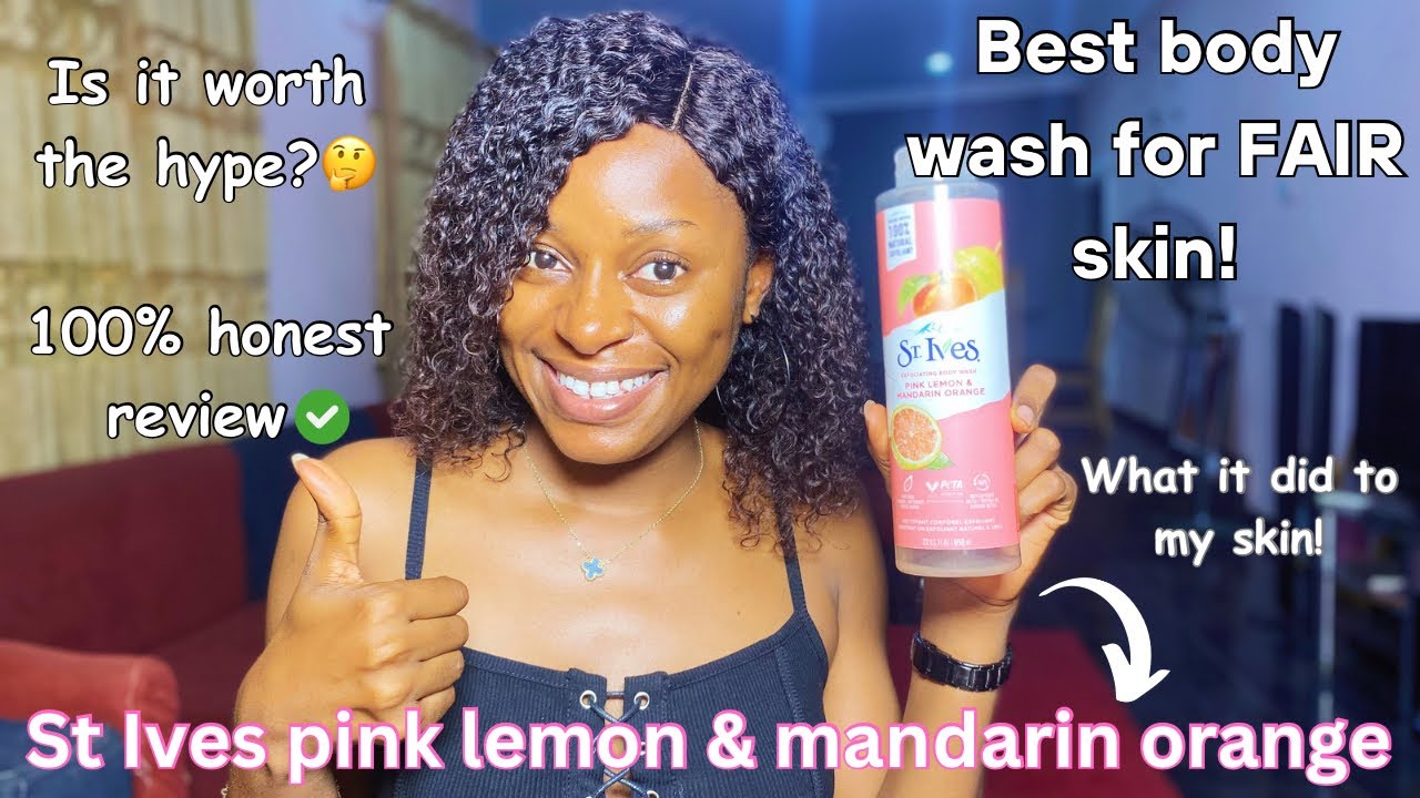 The best body wash for a glowing skin✅St Ives pink lemon and mandarin orange exfoliating body wash