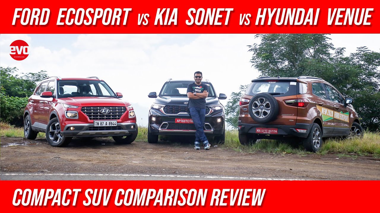 2020 Kia Sonet vs Hyundai Venue vs Ford EcoSport | Compact SUV Comparison Review | evo India