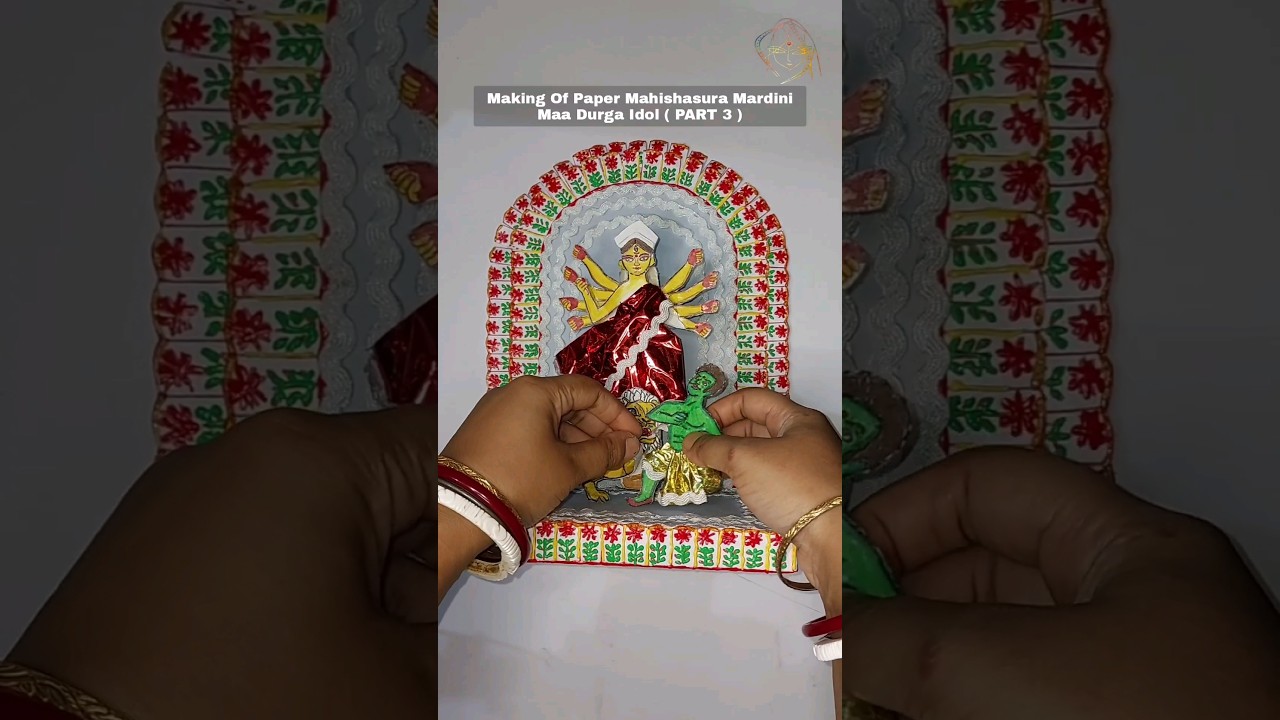 ( PART 3 ) Making Of Paper Mahishasura Mardini Maa Durga Idol | #3dPaperIdol | #CRAFTSWOMAN