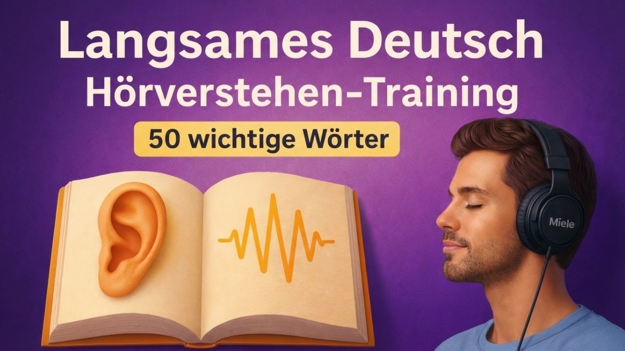 Deutsch hören & verstehen: 50 Wörter, die du jeden Tag brauchst! 💡🇩🇪