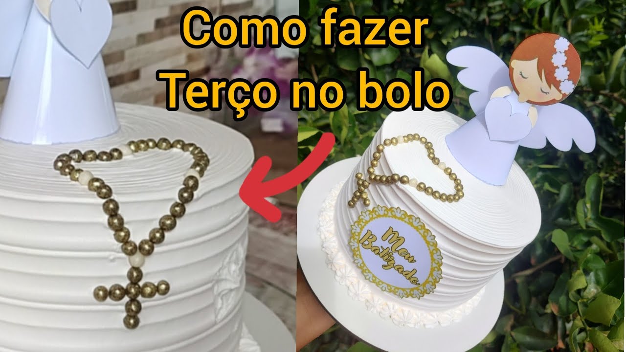 COMO FAZER TERÇO NO BOLO COM PÉROLAS COMESTÍVEIS/bolos.da.geisa