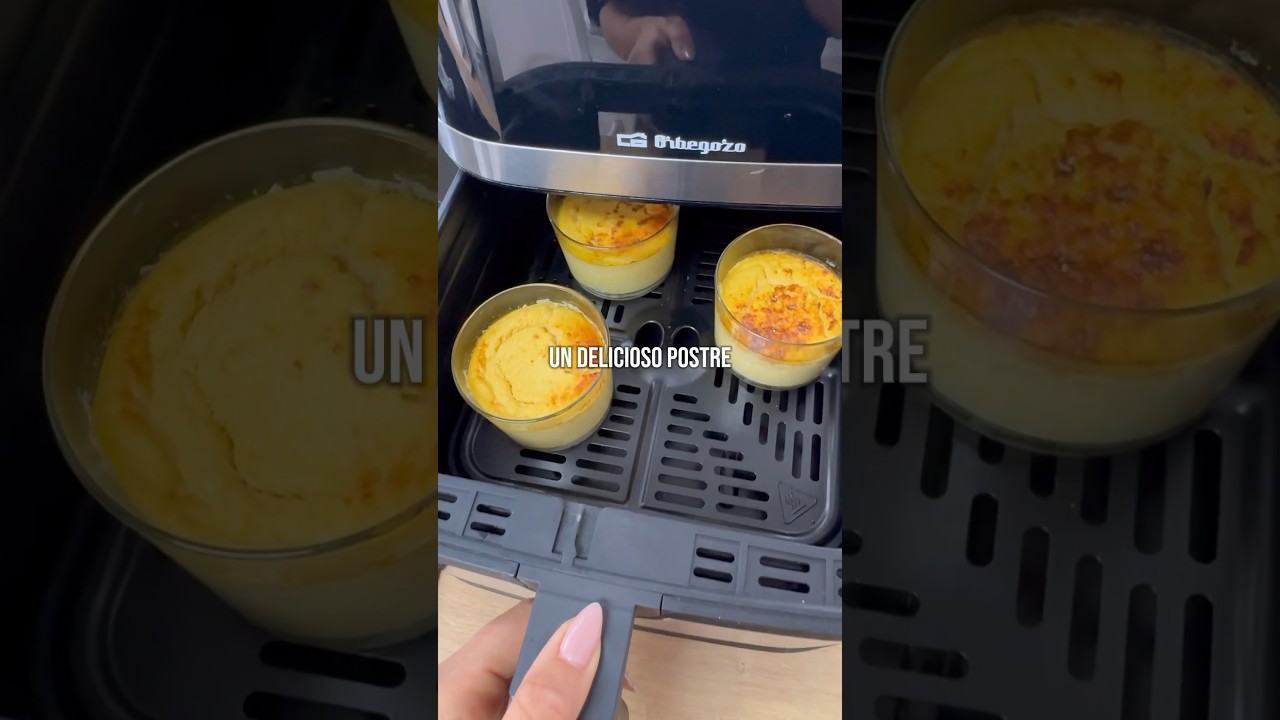 Postre saludable de 3 ingredientes en horno o air fryer #postresaludable #manzana #postredemanzana