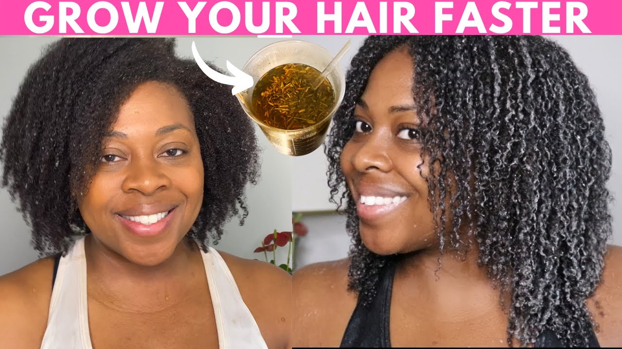 Tea Rinse for Natural Hair Growth and Sea Moss Hair Gel| Hair Growth Challenge