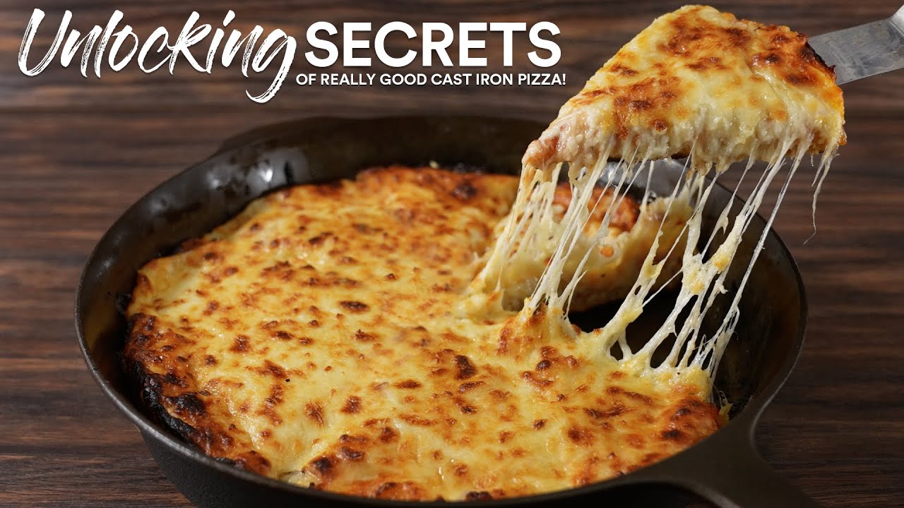 Unlocking Cheesy CAST IRON PIZZA Secrets | Guga Foods
