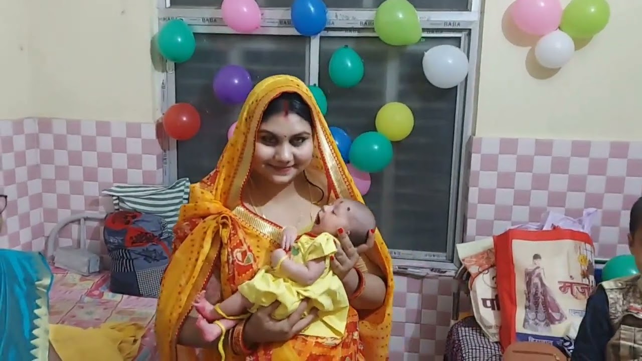 Chhathi ceremony of my newborn baby.