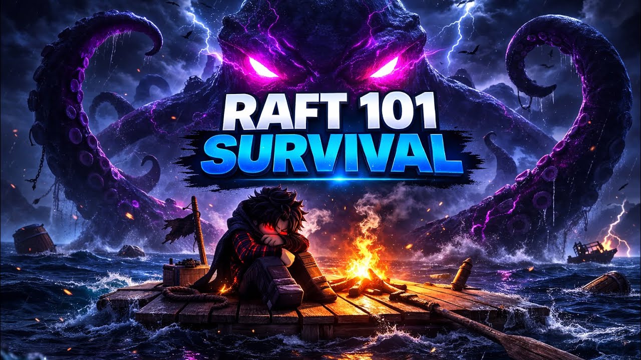 MINHA PRIMEIRA VEZ NO RAFT 101 SOBREVIVÊNCIA ROBLOX 