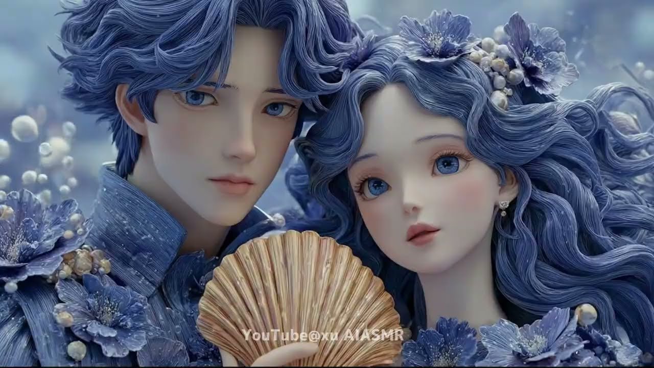 AIASMR✨どのカップルが好き🐚魔法の海で食事🐚幻想的なアートと極上の咀嚼音 🌊Sleep Aid 