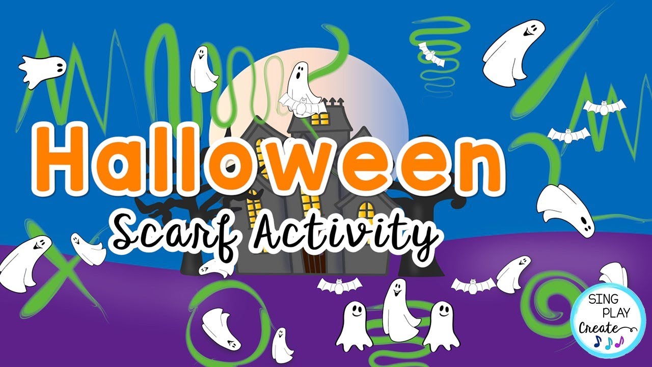 Halloween Scarf Activity 🎵Scarf Activity for Kids 🎵 Halloween Scarf Dance🎵Sing Play Create