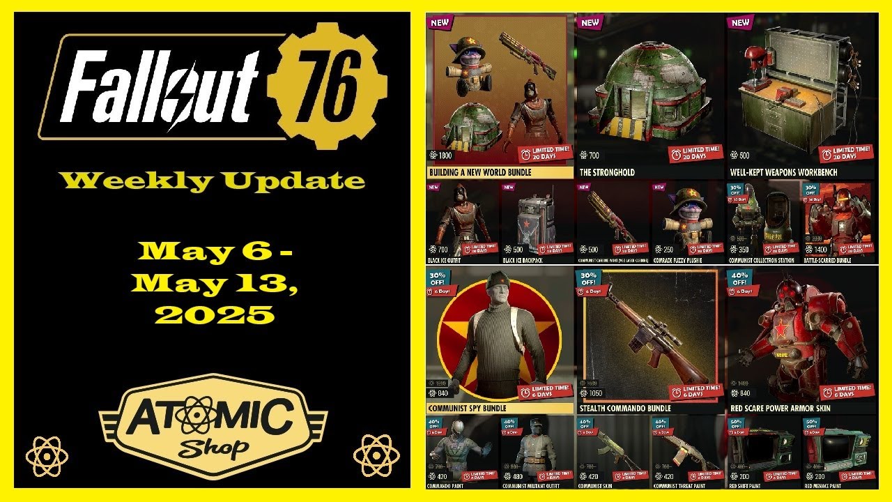 New Atomic Shop Weekly Update From May 6 To May 13, 2025 - Fallout 76 Atomic Shop Update
