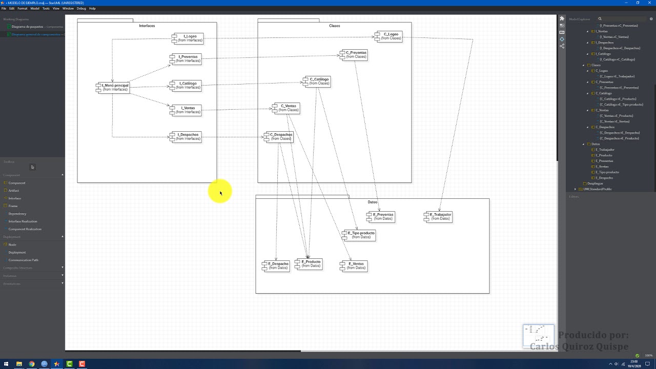 Creación de diagramas de componentes