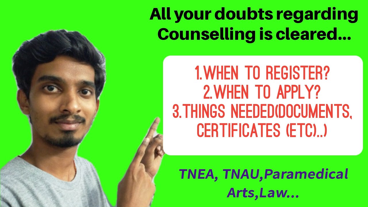Documents Needed for TNEA|TNAU|TNGASA|Law|Paramedical Counselling