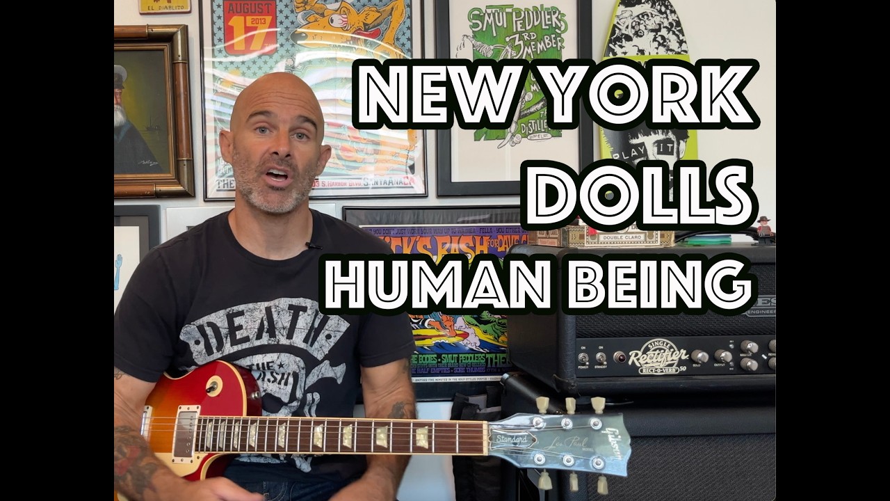 Human Being New York Dolls Guitar Lesson + Tutorial [WITH FILLS!]
