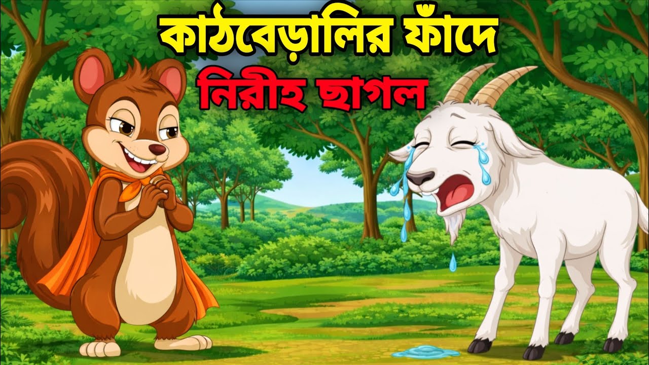 কাঠবেড়ালির ফাঁদে নিরীহ ছাগল🐐🐿️😱 | Kathberalir phade niriho chagol | Kathberalir golpo | moral story
