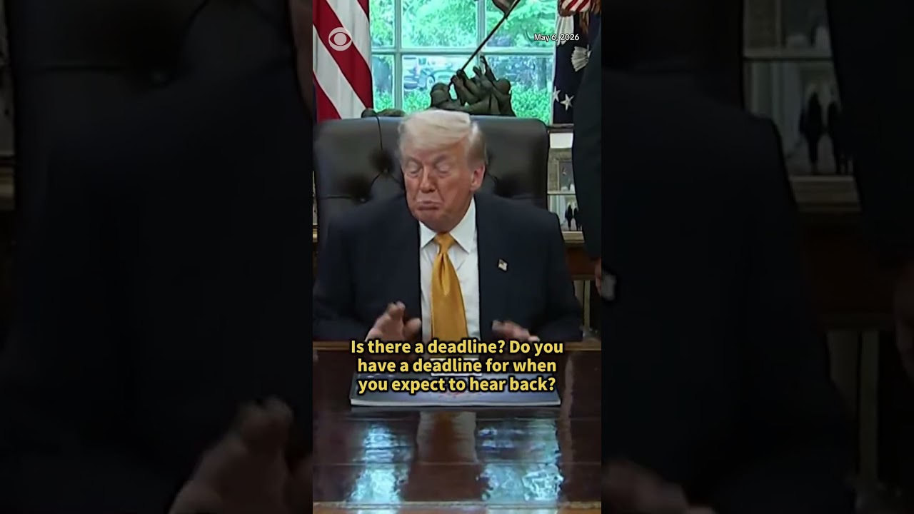 Trump says there's no deadline for Iranian negotiators to respond to a peace deal #shorts