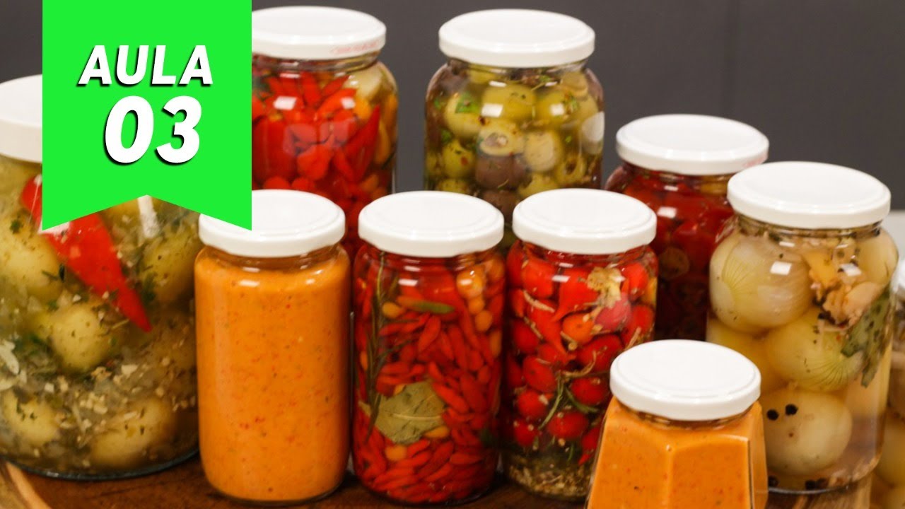 CONSERVAS DE LEGUMES E MOLHO DE  PIMENTAS - AULA 3 - CHEF LÉO OLIVEIRA