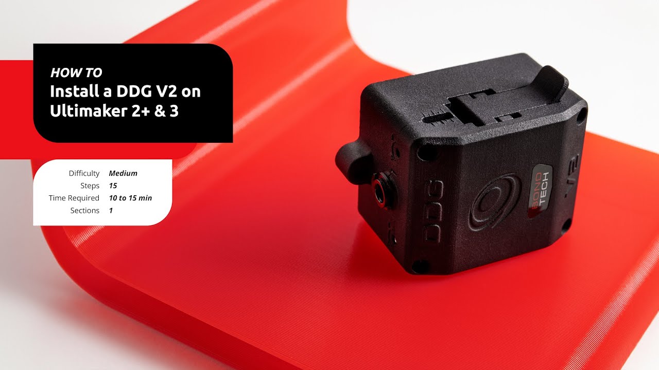 How to install the DDG V2 extruder on the Ultimaker 2+ or 3