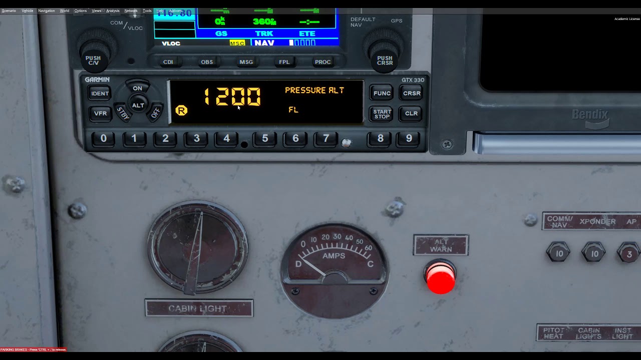 Garmen GTX 330 Transponder in P3D v4.3 on July 20, 2018