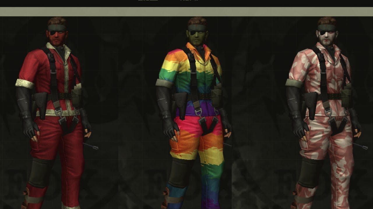 MGS3 - Every Uniform & Face Paint