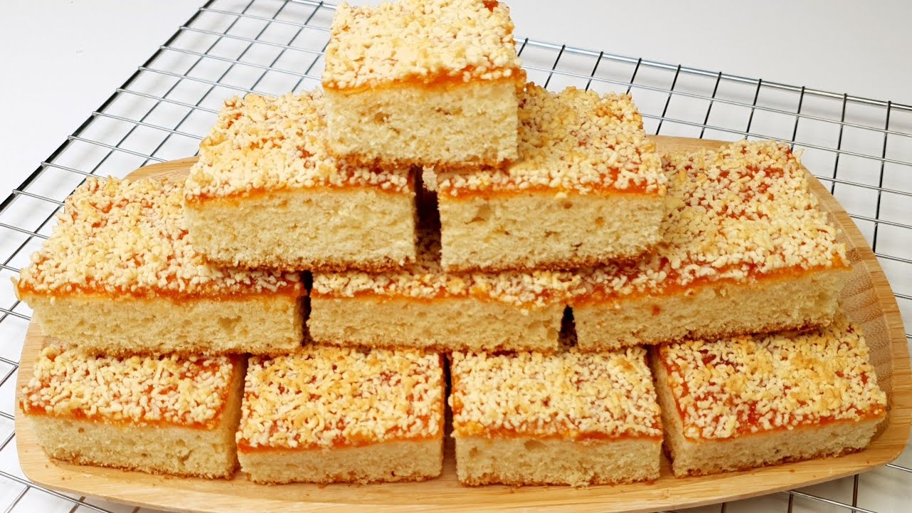 كيك المبروشة! الذ من الكيك واخف من المبروشة/ اسهل واسرع كيك Easy jam cake