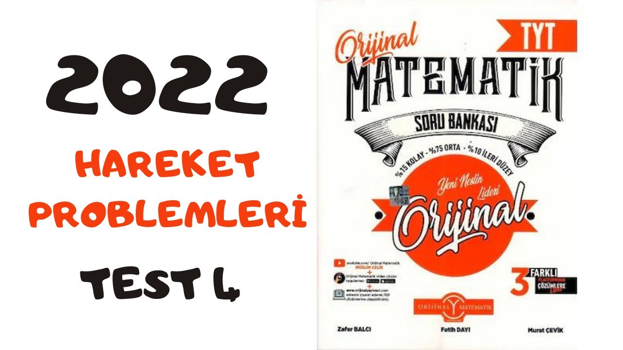 HAREKET  PROBLEMLERİ TEST 4-2022 TYT MATEMATİK SORU BANKASI (UMUT ER) #orjinaltytmatematik#2022yks