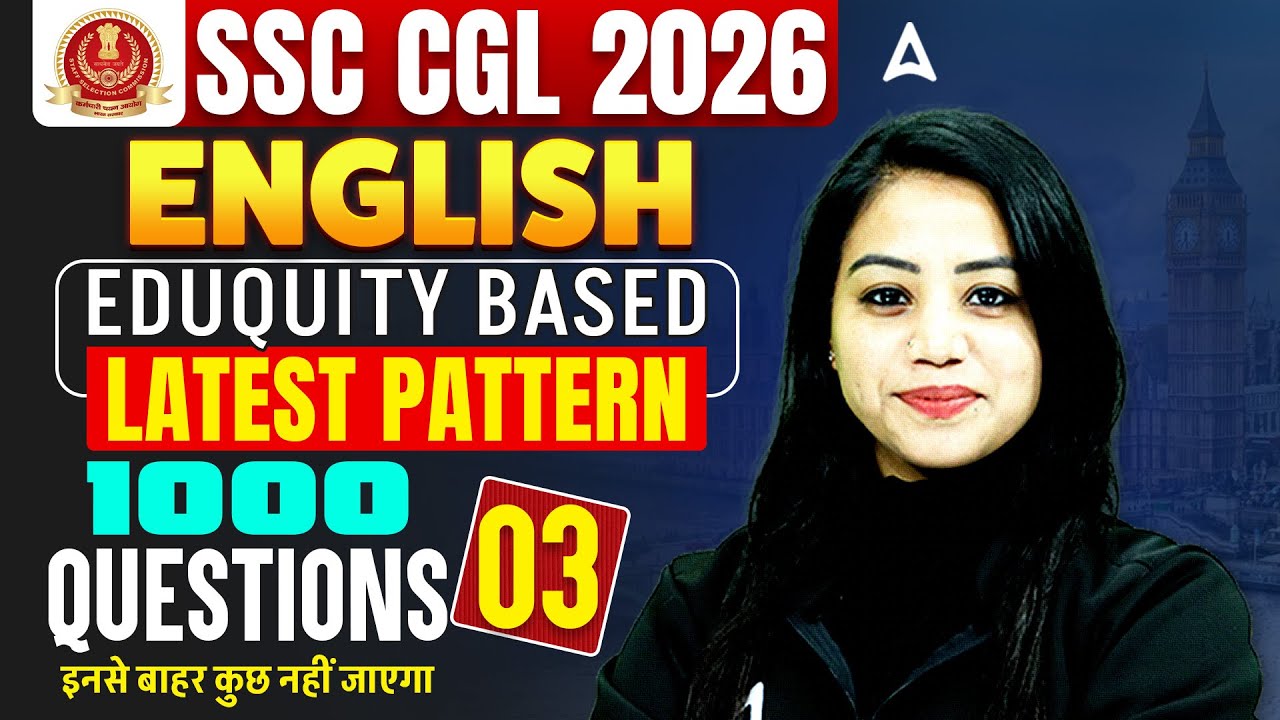 SSC CGL English Practice Set | SSC CGL English 2026 | SSC CGL English Classes By Bharti Ma'am #3