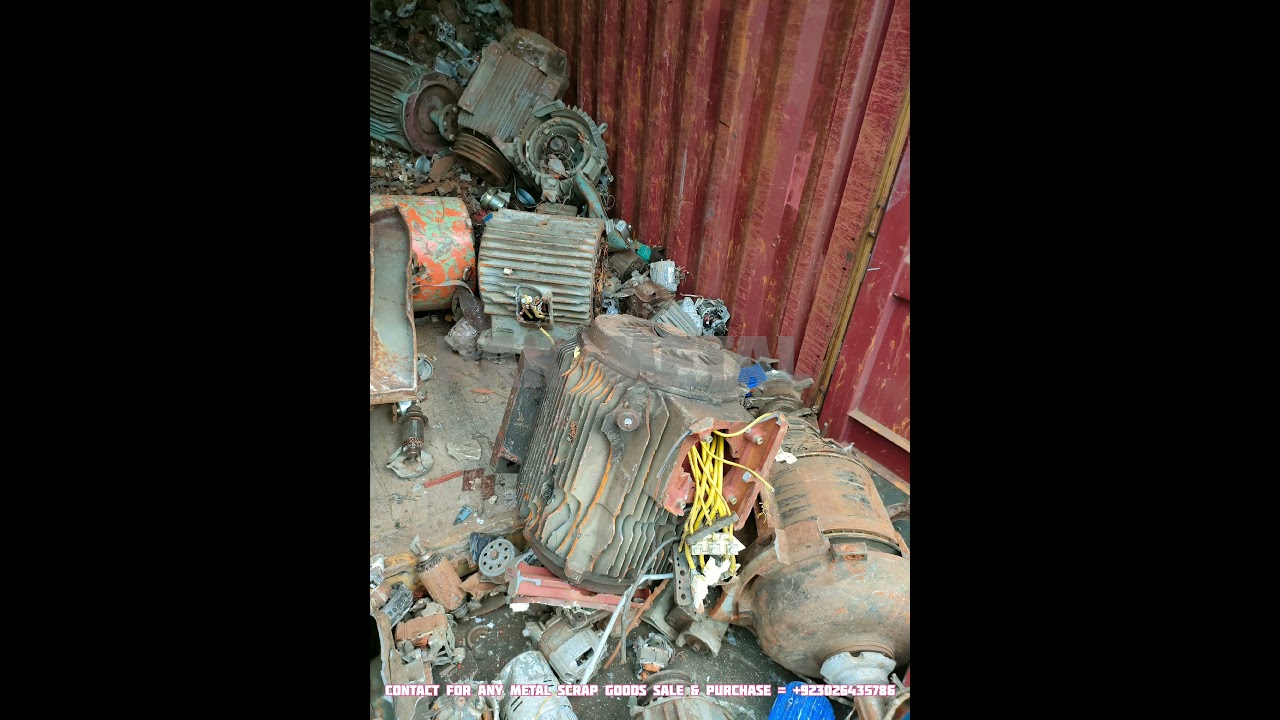 German Scrap Electric Motors Goods Container Open 