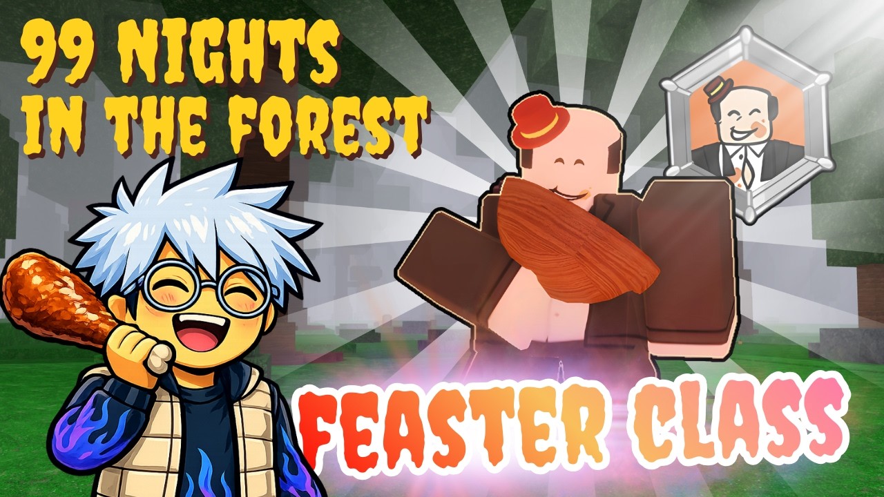 🍖 Ik Test Nieuwe FEASTER Class uit! Is deze het waard??  | 99 Nights in the Forest Roblox (deel 30)