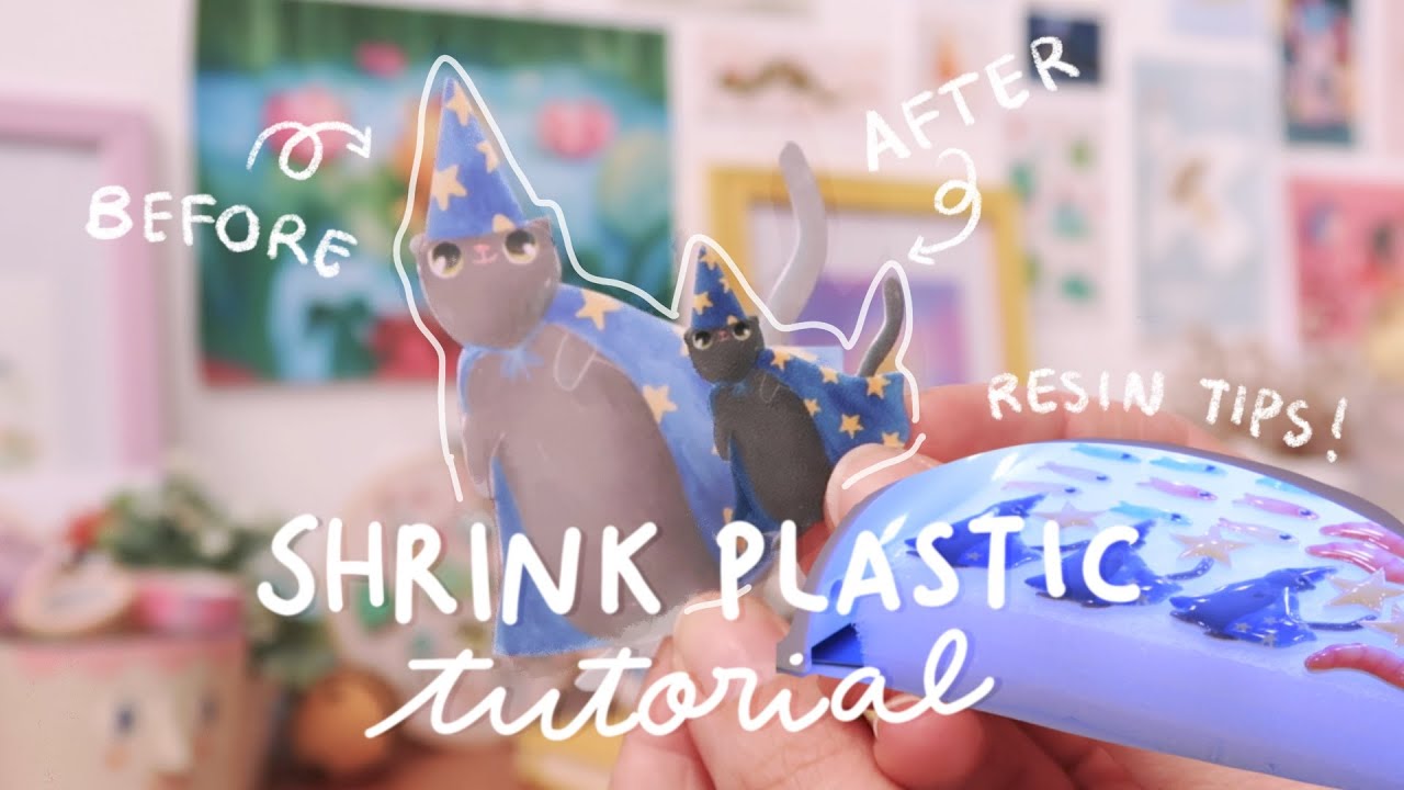 SHRINK PLASTIC TUTORIAL ✨ How I make printable shrink plastic charms! UV resin tips and how to apply
