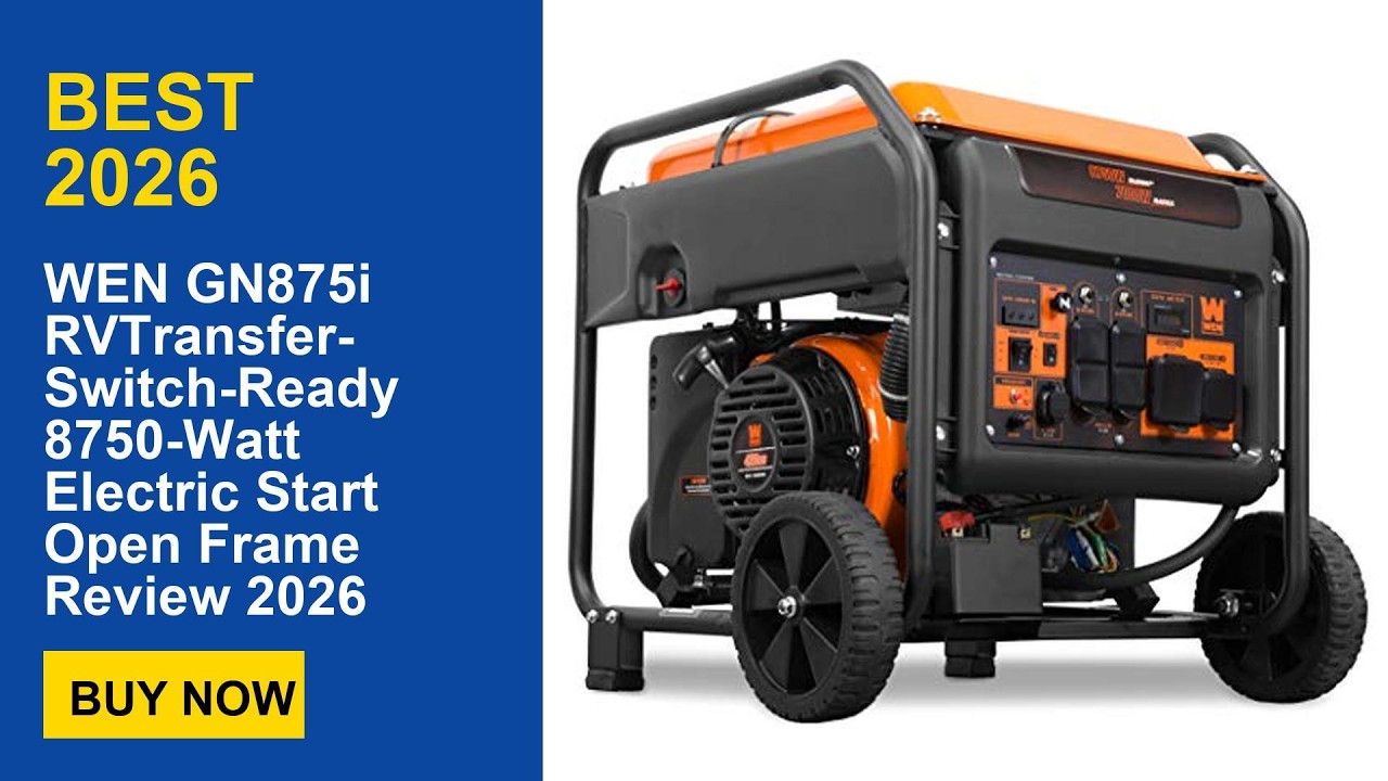 WEN GN875i RVTransfer-Switch-Ready 8750-Watt Electric Start Open Frame Review 2026
