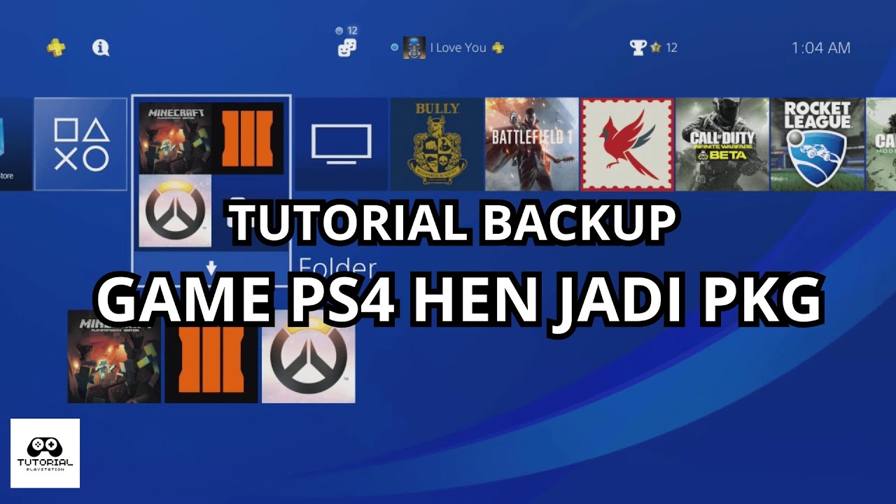 TUTORIAL BACKUP GAME PS4 HEN JADI PKG