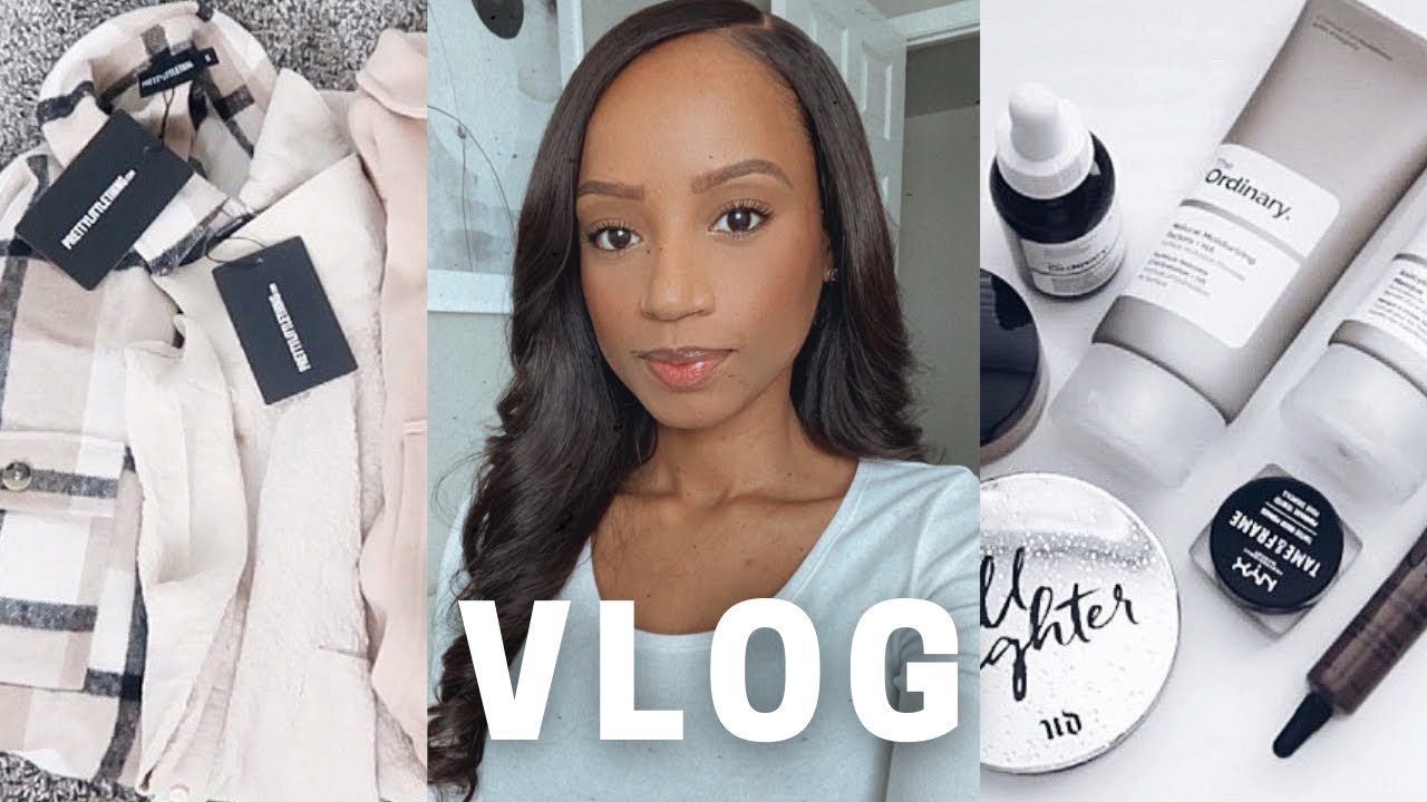 VLOG | Makeup + Skincare Haul, Pretty Little Thing Try On Haul, Cooking
