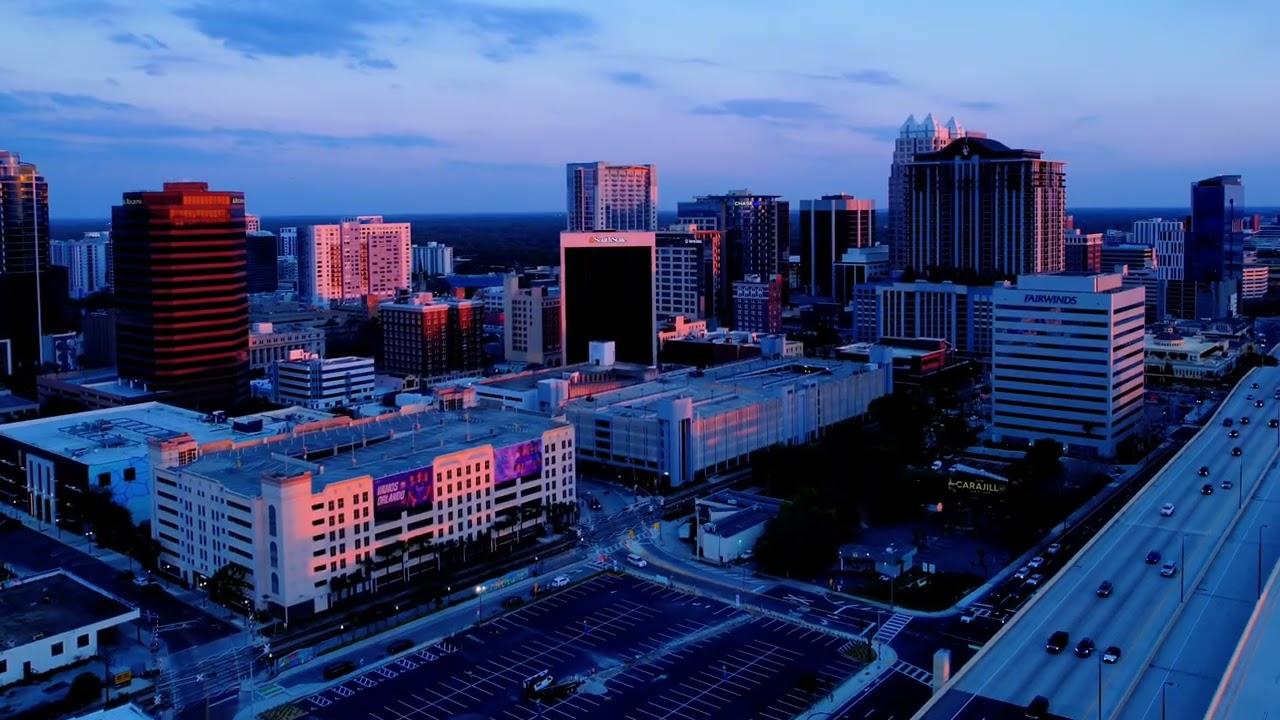 Ðowntown Orlando at dusk!