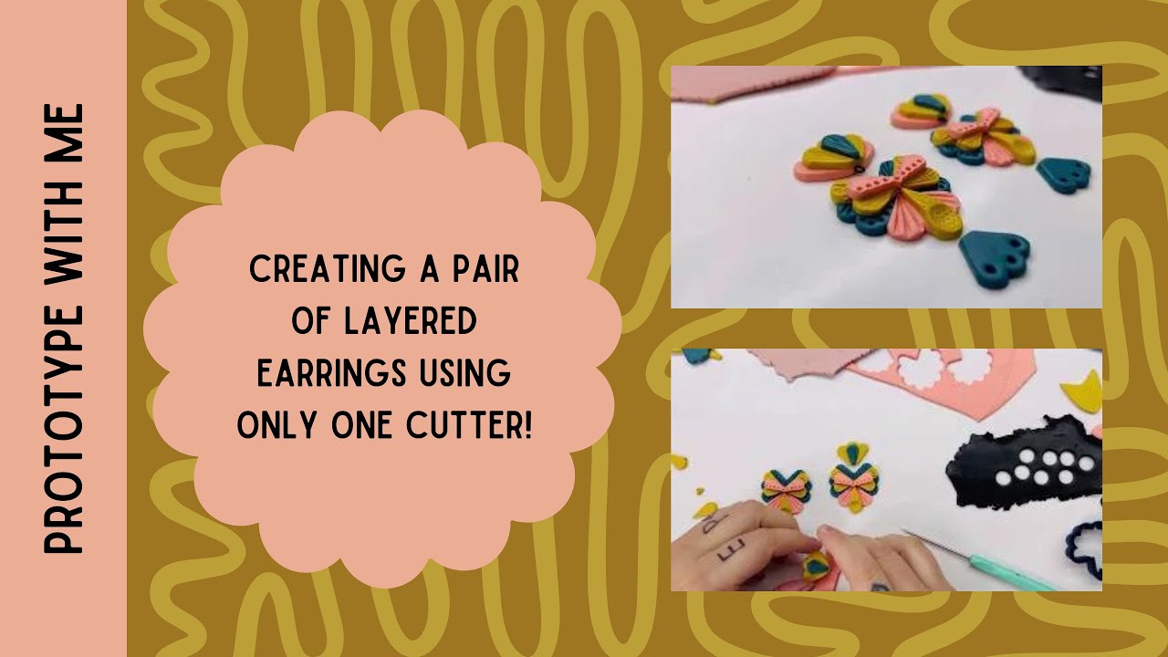 Make a layered pair of earrings using a polymer Clay!