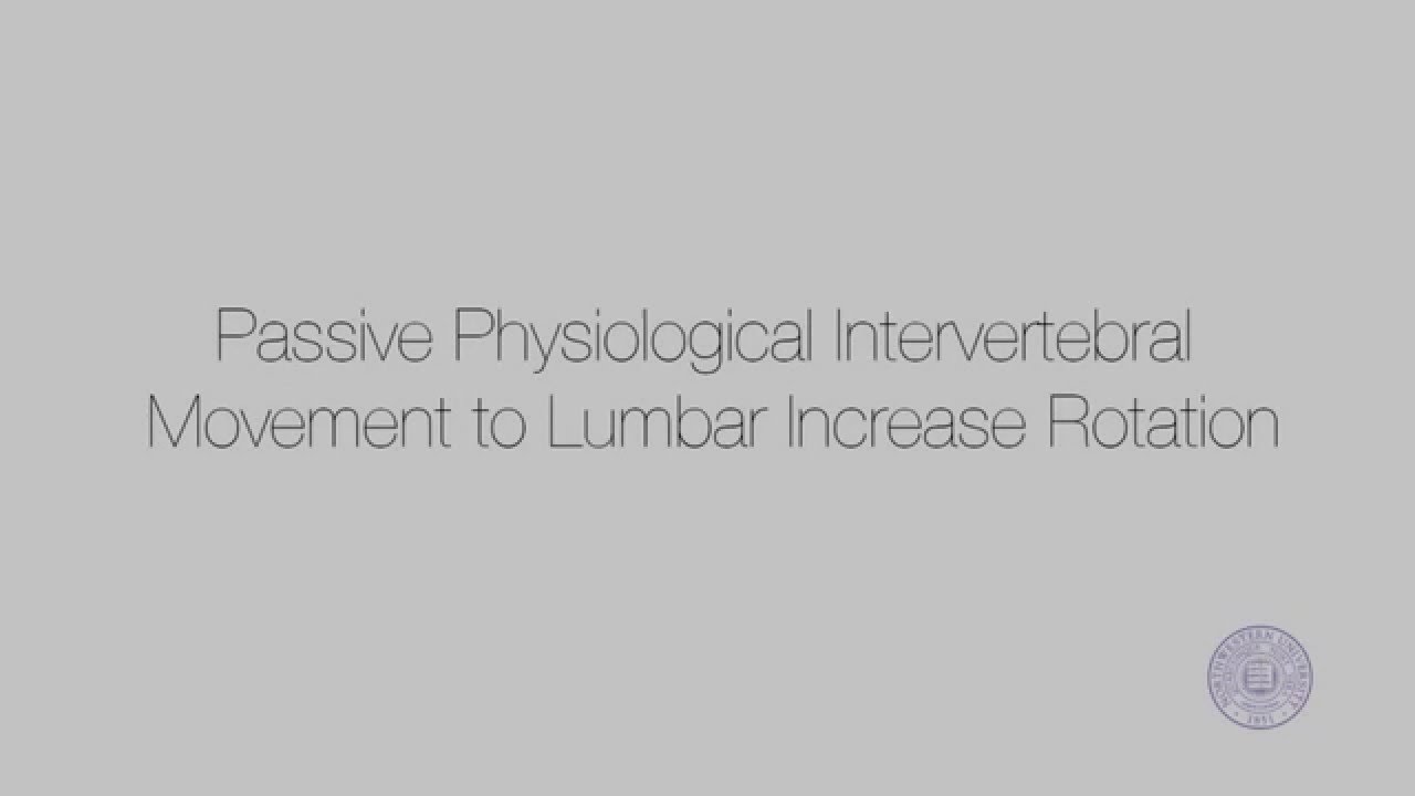 Passive Physiologic Intervertebral Motion assessment (PPIVM): Physical Therapy