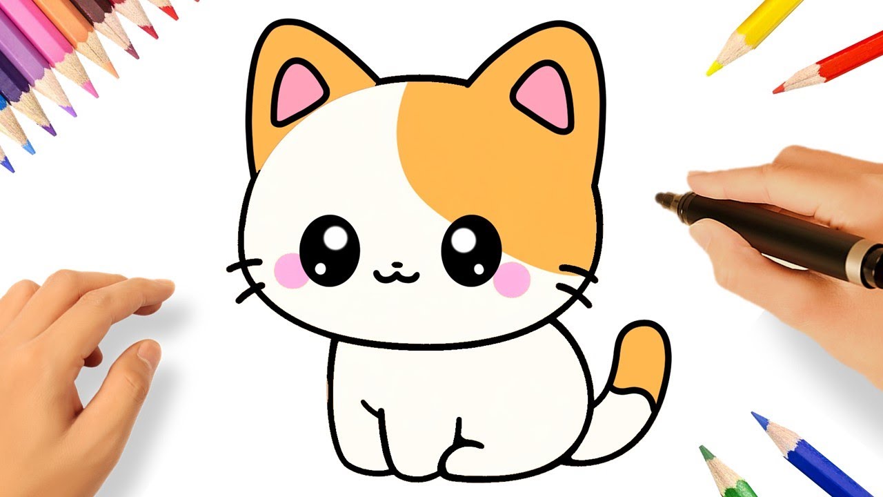 COMMENT DESSINER UN CHATON MIGNON FACILEMENT 🐱❤️