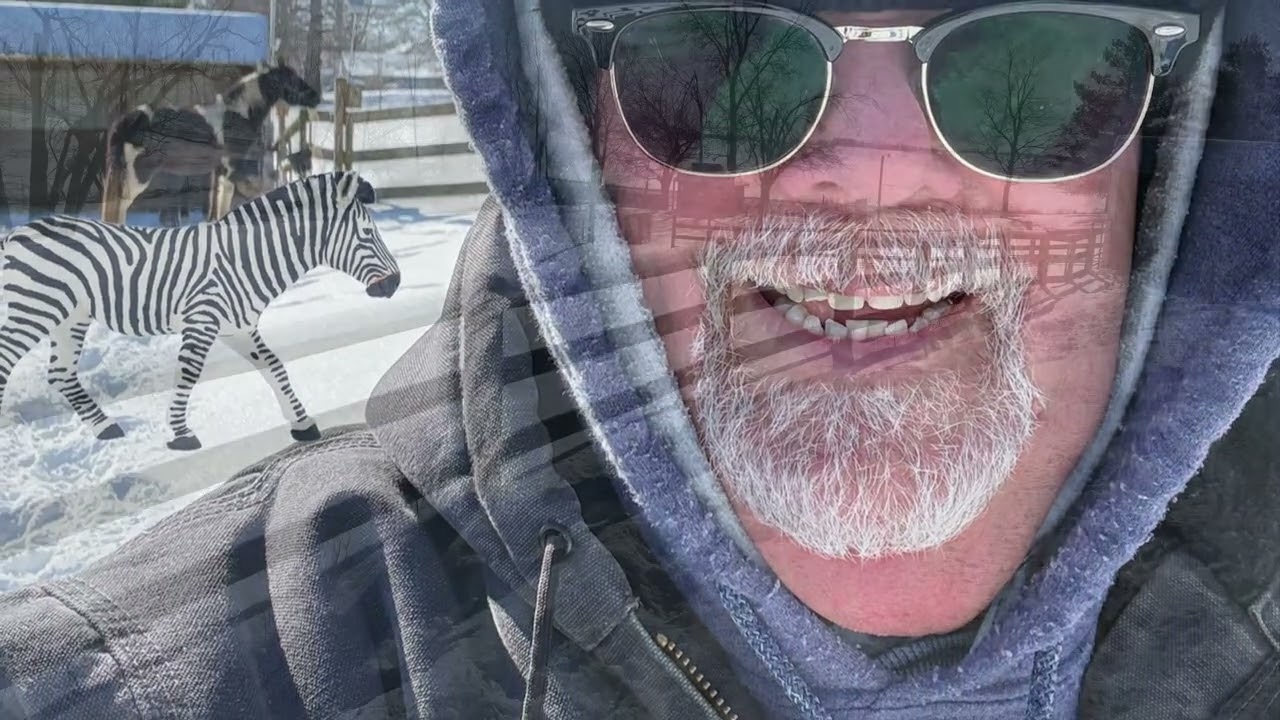 Winter snow storm at the Rocking W Ranch in Hitesville Kentucky 