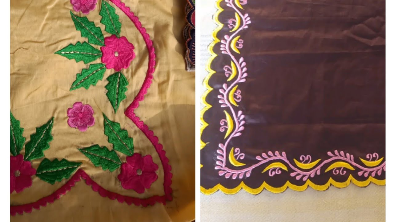Cutwork machine embroidery design /Punjabi suit cutwork design /machine embroidery