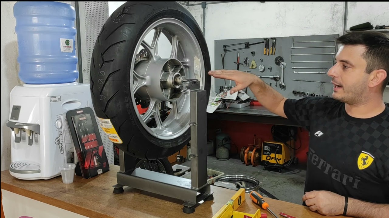 como balancear uma roda de moto esportiva