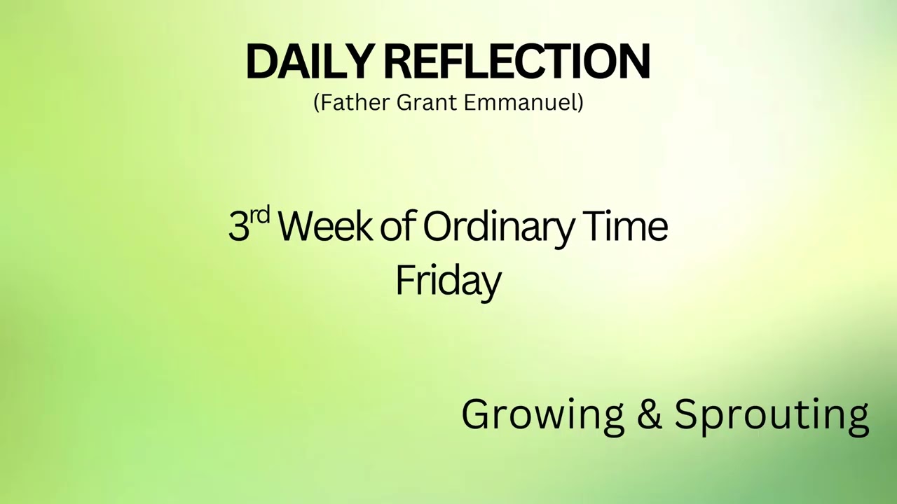 3rd Week of Ordinary Time, 