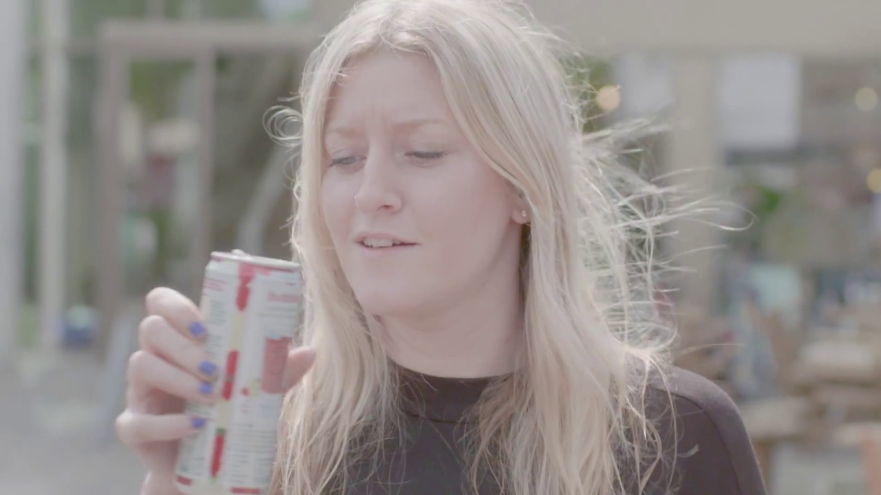 innocent bubbles. A healthy drink in a can. How refreshing.