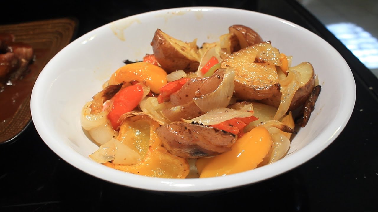 How to cook Roasted Red Potatoes w/ Peppers & Onions