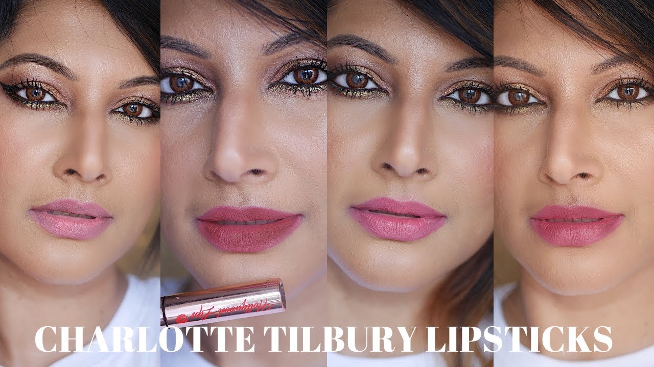 TOP CHARLOTTE TILBURY MAKEUP PRODUCTS + TUTORIAL + 4 LIPSTICKS | MAGIC AWAY CONCEALER INDIAN SKIN