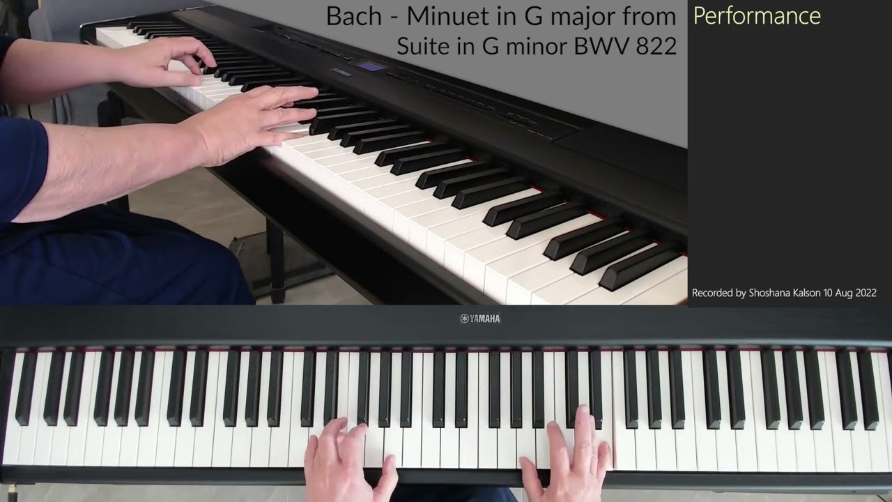 Bach - BWV 822 Minuet in G major