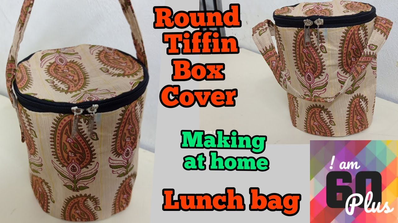 How to make Round Tiffin box cover # Lunch bag making at home # Tailoring # I am 60 plus #