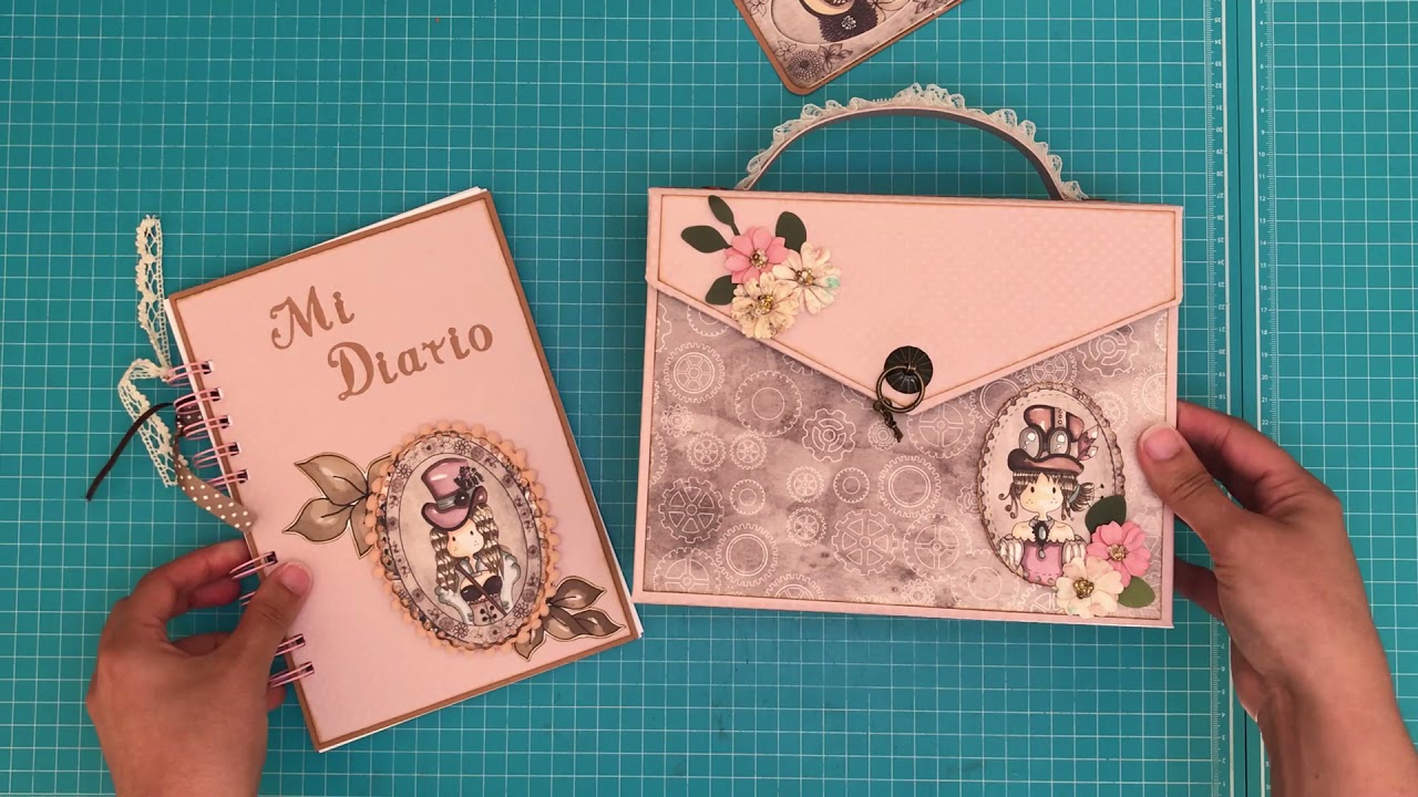 Álbum maletín con la colección Steampunk (DT de Nuria Scrap and Tips)