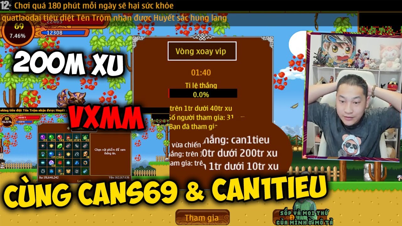 Cùng CANS69 và CAN1TIEU Thắng VXMM VIP Với Vốn 200m Xu | Lãi Phát Chuồn Luôn.. | Ninja School Online