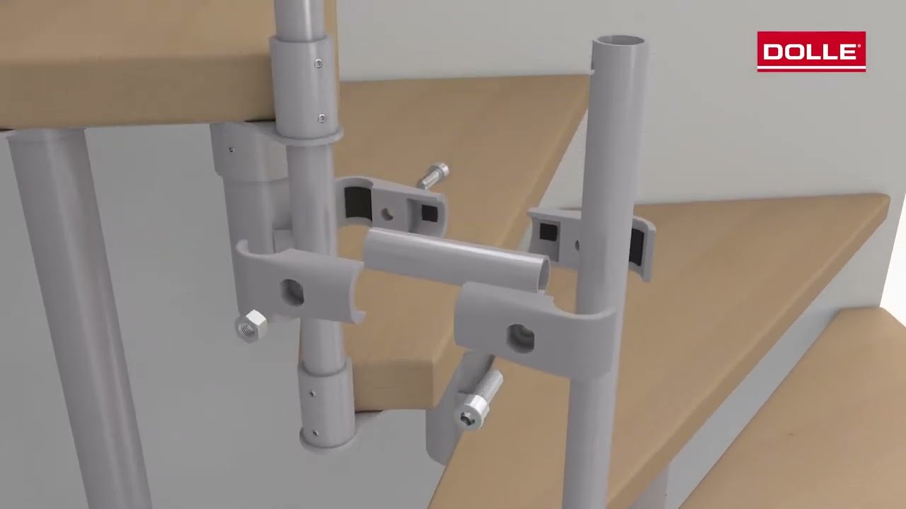 Montagevideo Mittelholmtreppe DOLLE Cork | Halb-gewendelt aufbauen & montieren