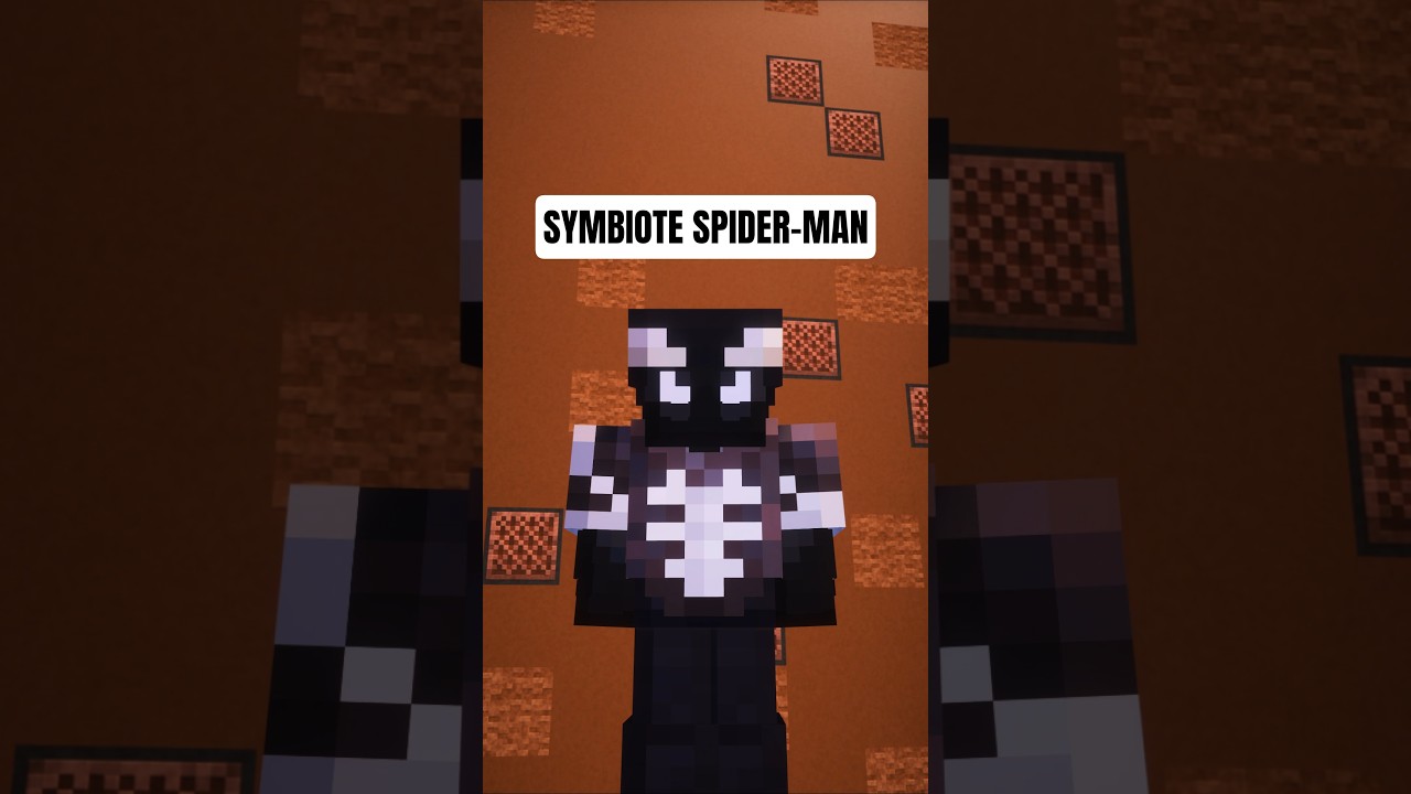 Minecraft: Symbiote Spider-Man Armor Trim #spiderman #minecraft