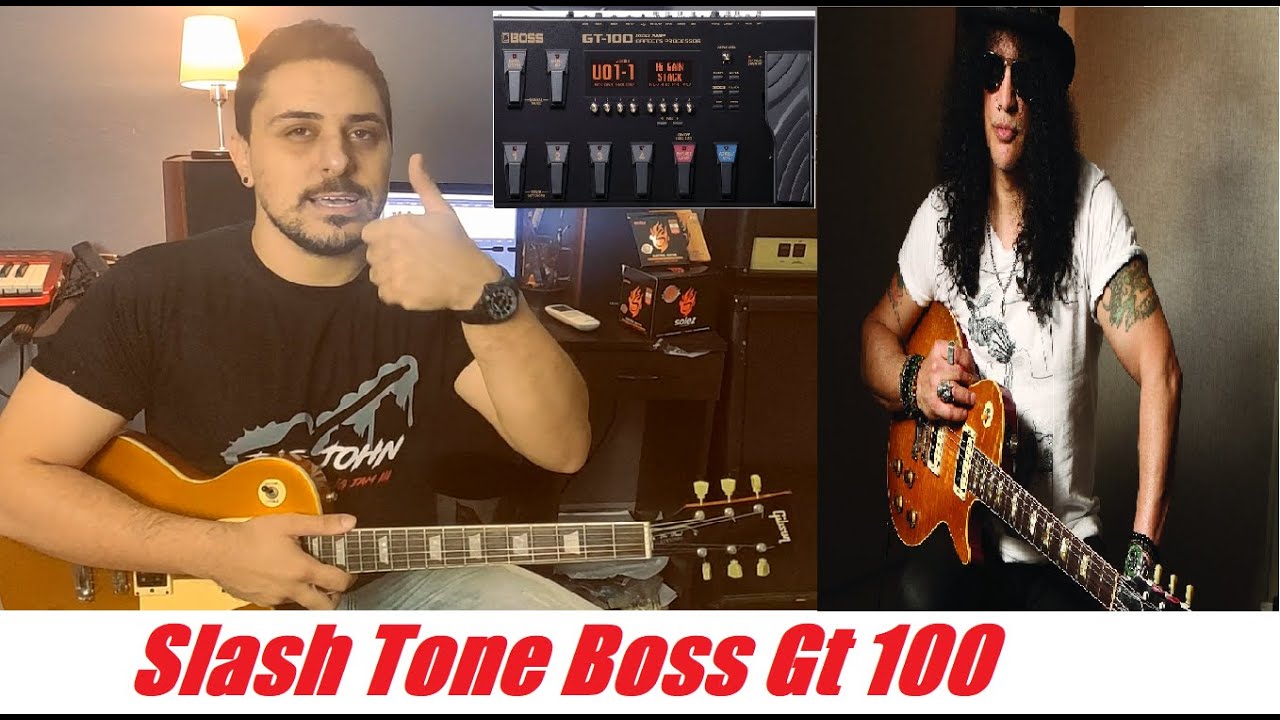 Som do Slash na Boss GT 100 - Slash Drive Boss GT 100 Sweet Child o Mine Boss GT 100
